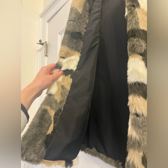 Ava and Kris Patterned Faux Fur Vest - Picture 6 of 6